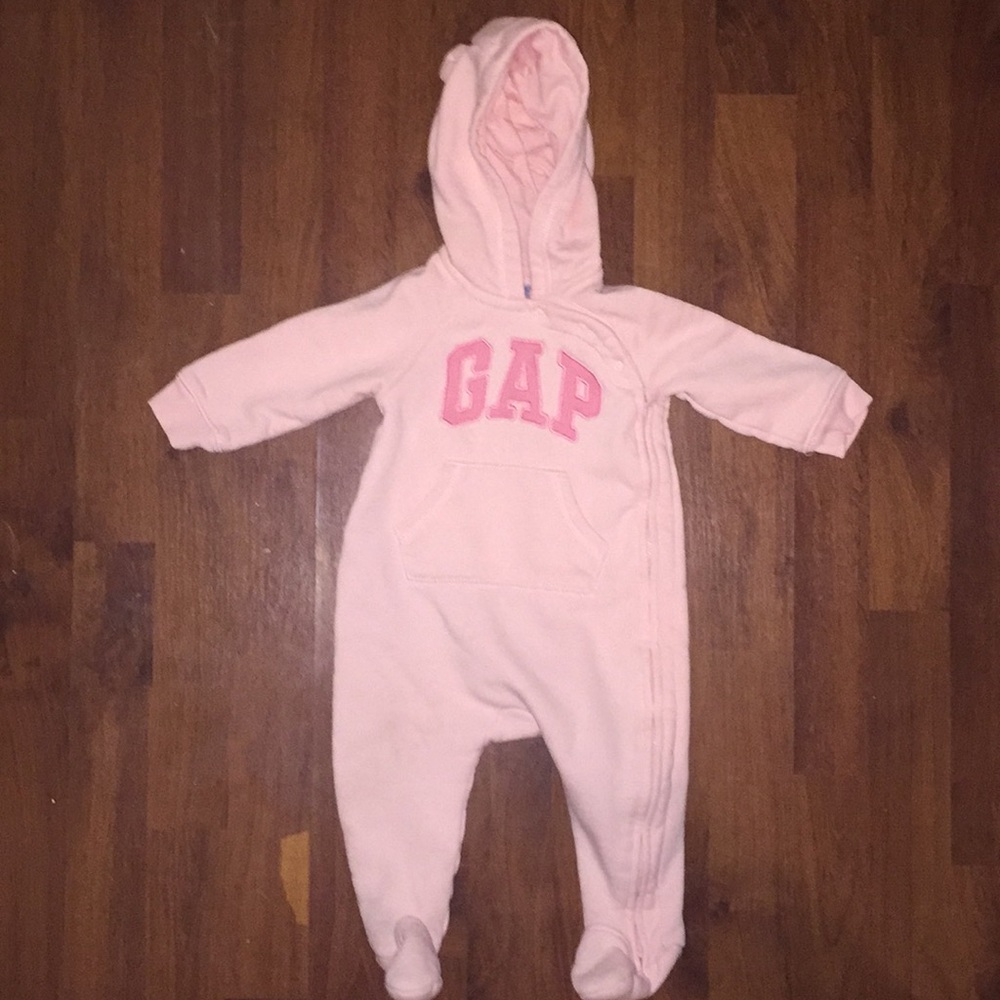 A pink onesie jacket